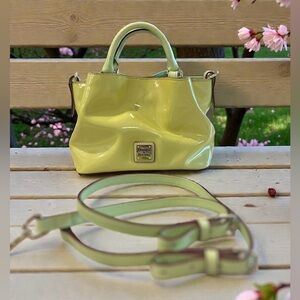 Dooney & Bourke Keylime Patent Leather Mini Barlow Bag w/ Crossbody Strap